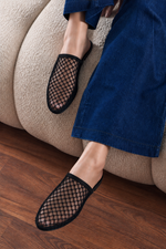Naya Black Net Mule