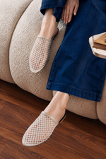 Naya Beige Net Mule