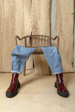 Crimson Edge Burgundy Chunky Boots