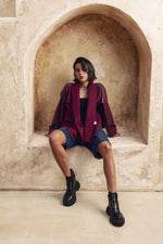 Crimson Edge Black Chunky Boots