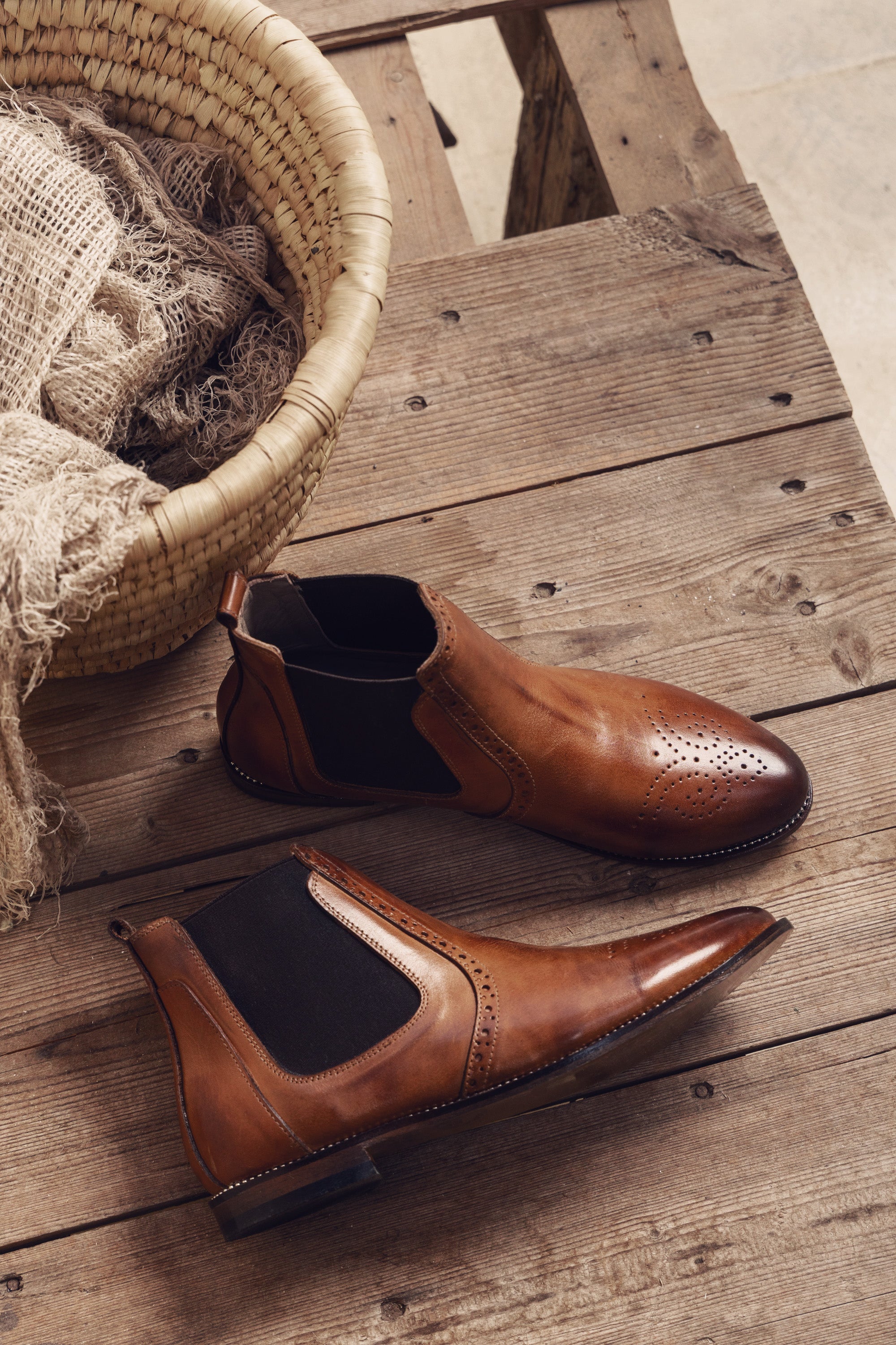 Midnight Muse Chelsea Camel Boots