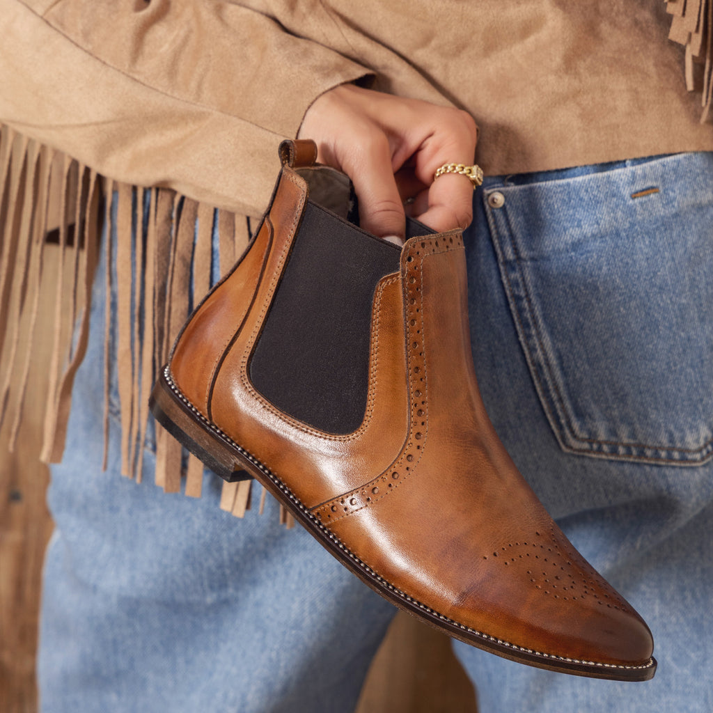 Midnight Muse Chelsea Camel Boots