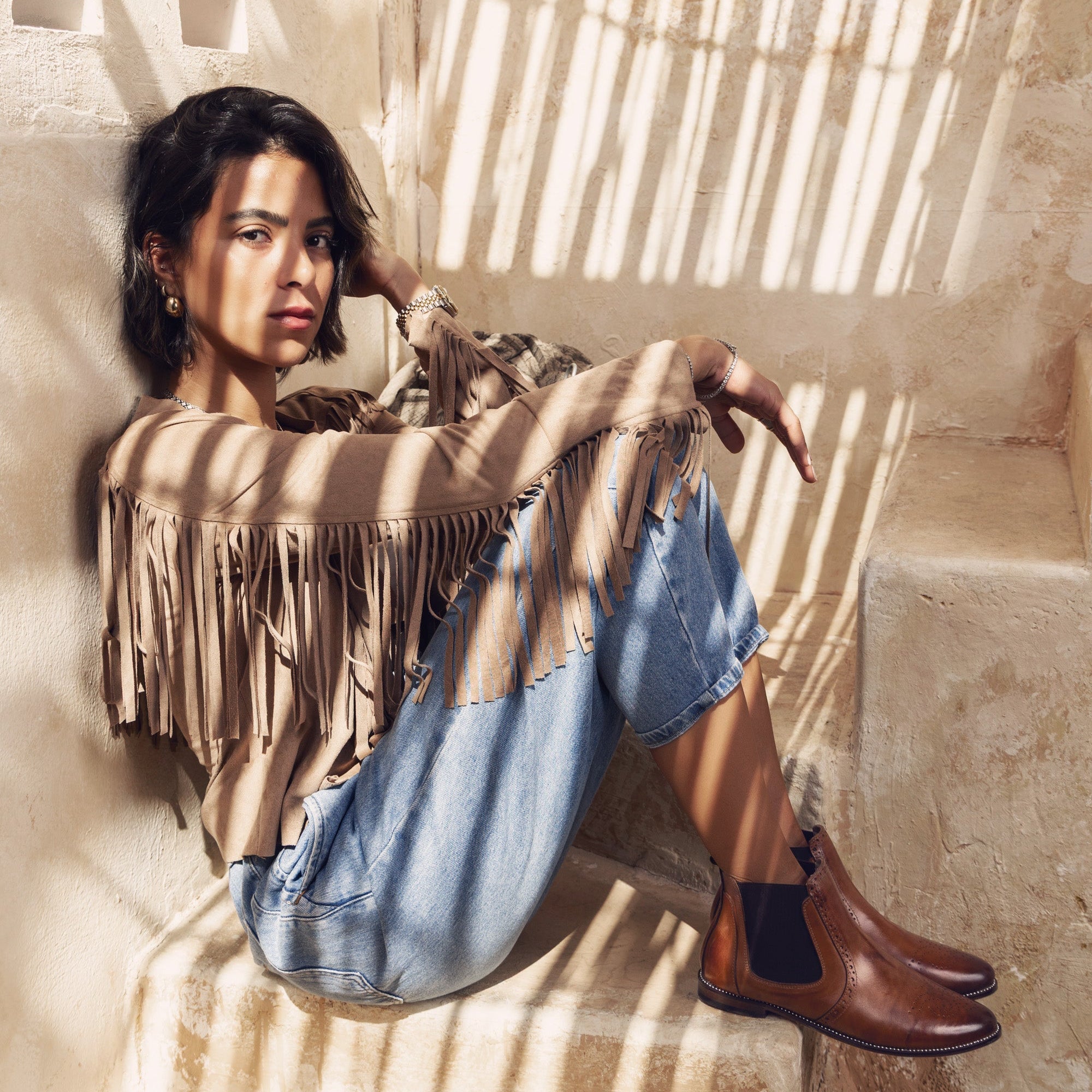 Midnight Muse Chelsea Camel Boots