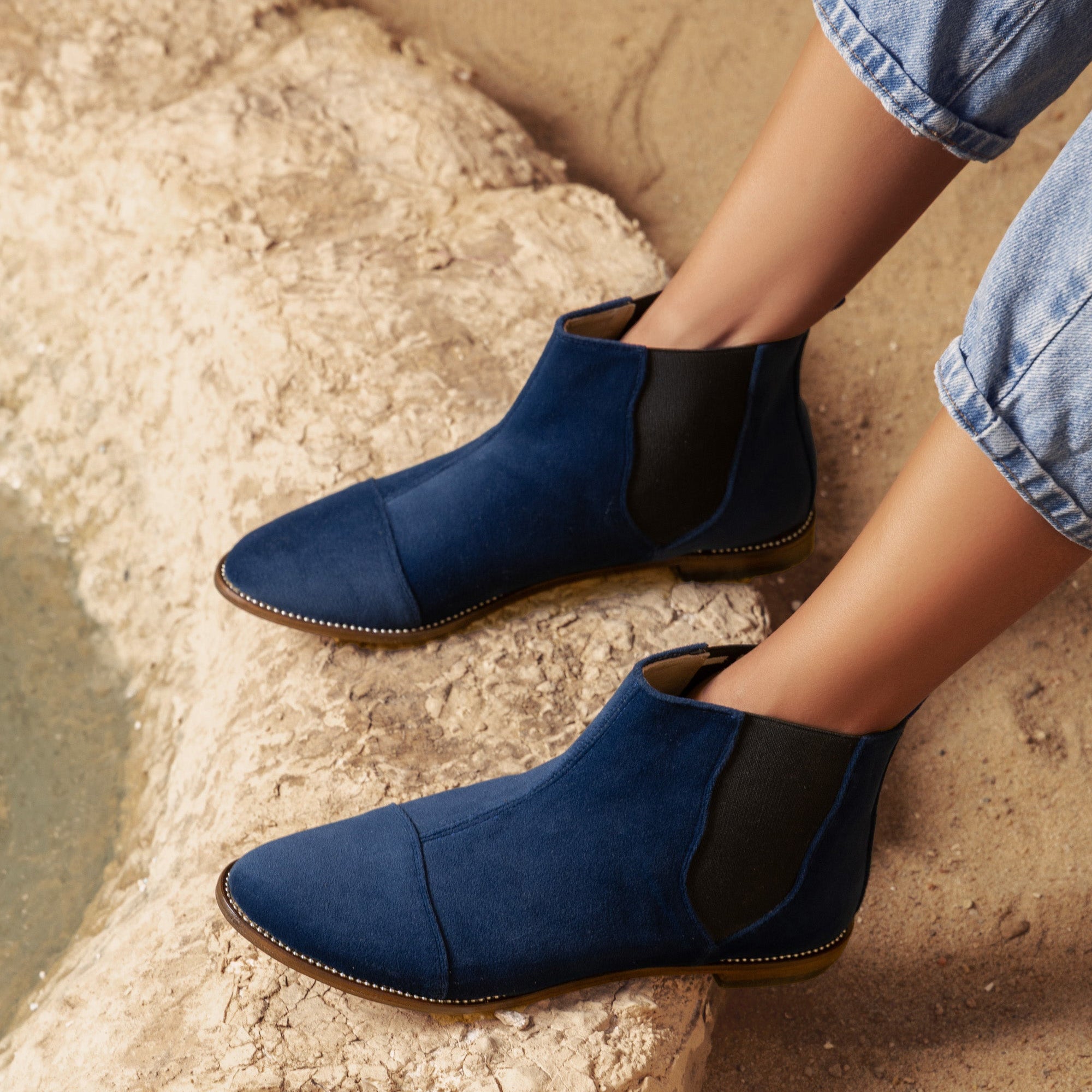 Velvet Rebel Navy Boots