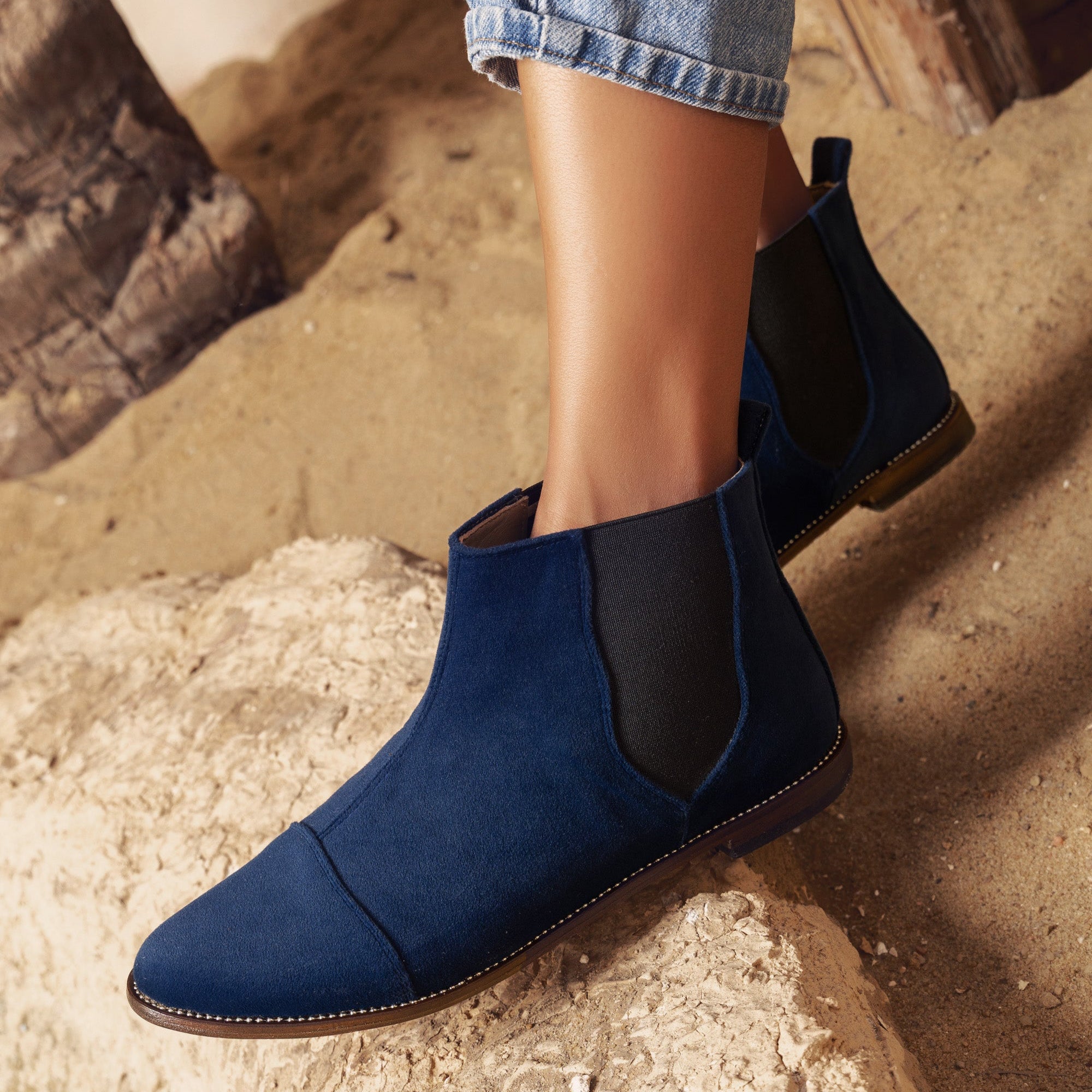 Velvet Rebel Navy Boots