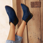 Velvet Rebel Navy Boots