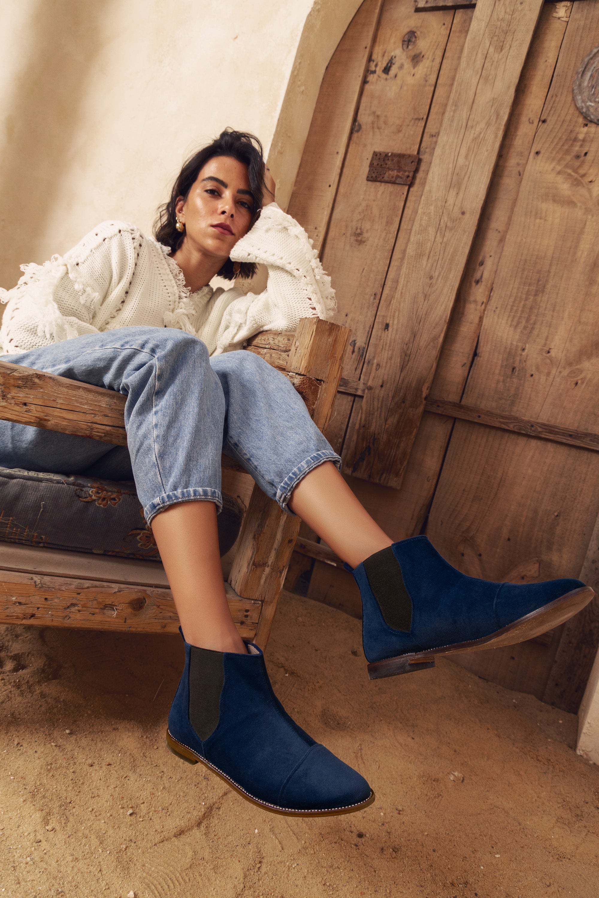 Velvet Rebel Navy Boots