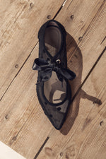 Midnight Dots Mesh Ballerinas