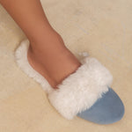 Furry Home Slippers BabyBlue