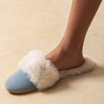Furry Home Slippers BabyBlue