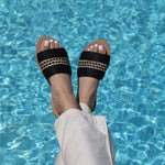 Black & Gold Slippers