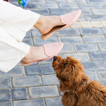 Point-Toe Mules Pink