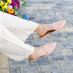 Point-Toe Mules Pink