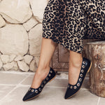Pointed Ballerinas Black