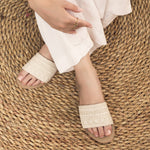 Net Beige Slippers