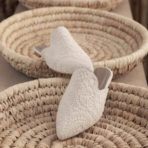 Dantelle Beige Mules
