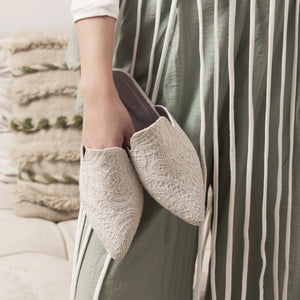 Dantelle Beige Mules