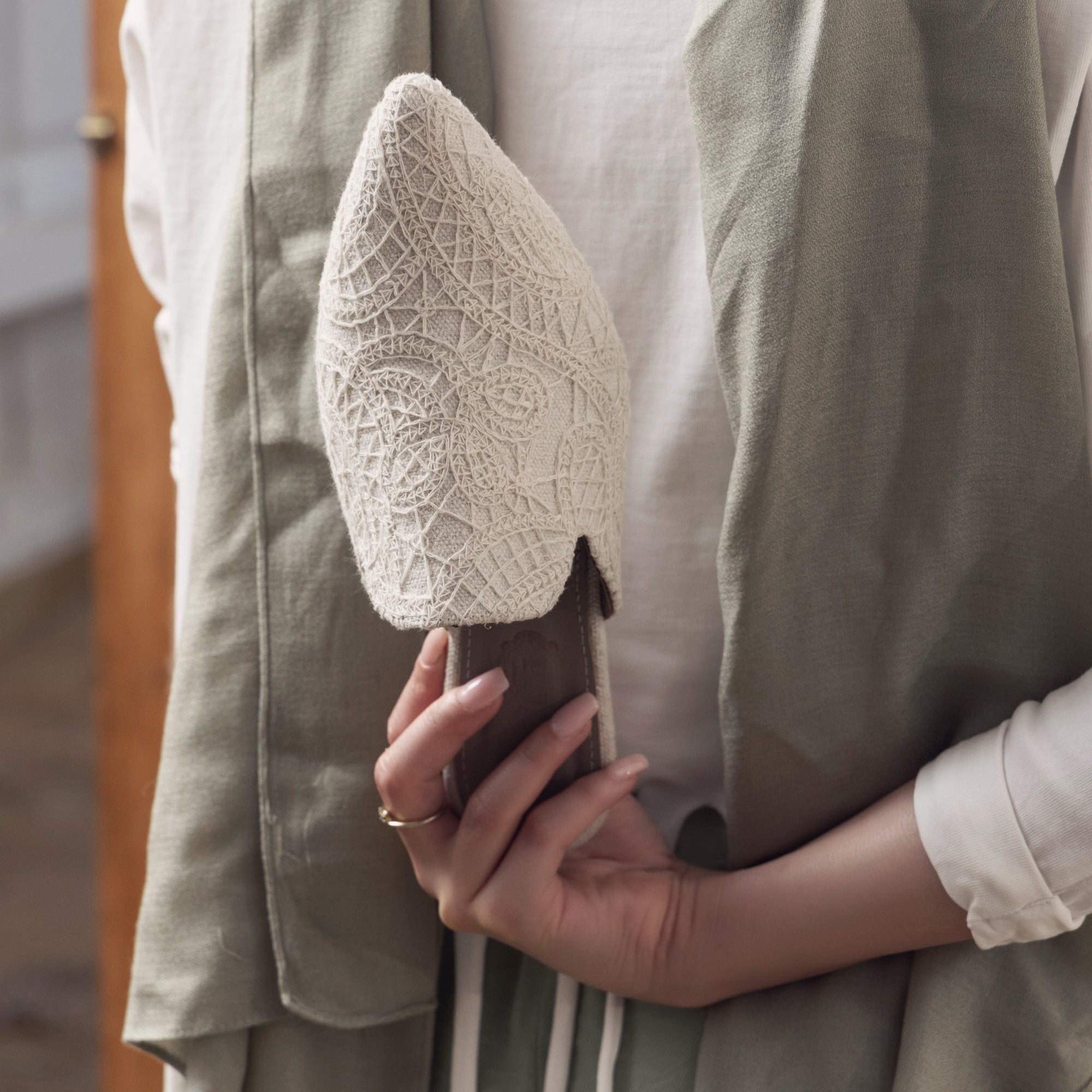 Dantelle Beige Mules