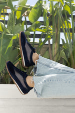 Navy Mesh Lace-up Sneaker