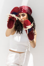 Luna Lace Red Mule sneakers