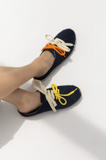Luna Lace Navy Mule sneakers