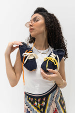 Luna Lace Navy Mule sneakers