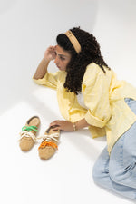 Luna Lace Beige Mule Sneakers