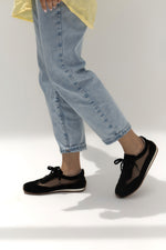 Black Mesh Lace-Up Sneaker