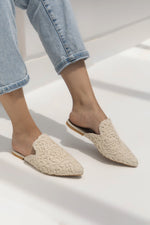 Lace Beige Mules
