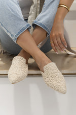 Lace Beige Mules