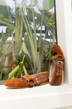 Siena Brown Suede Ballerinas