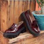 Tasseled Loafers Burgundy Vernis