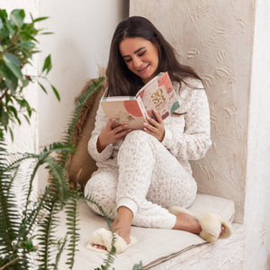 Fluffy Beige Home Slippers