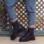 Chunky Combat Black Boots