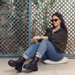 Chunky Combat Black Boots