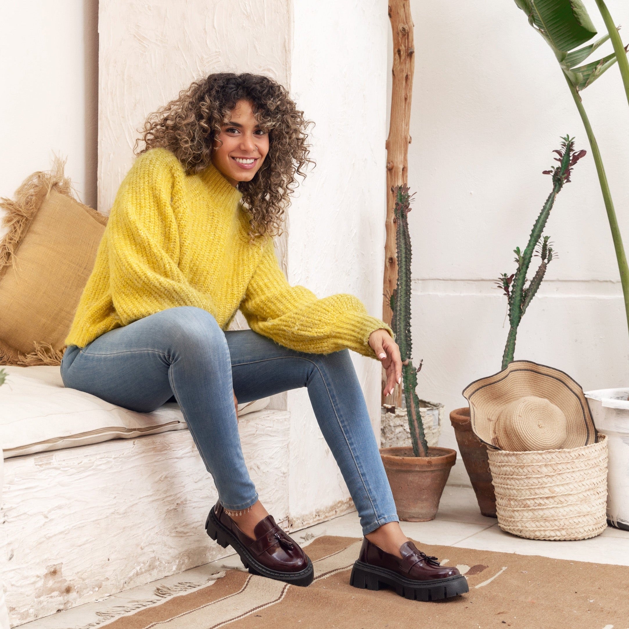 Tasseled Loafers Burgundy Vernis