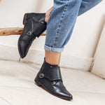 Brogue Buckled Strap Black