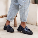 Tasseled Loafers Navy Vernis