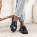 Tasseled Loafers Navy Vernis