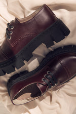 Chunky Sole Burgundy Shoes