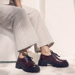 Chunky Sole Burgundy Shoes