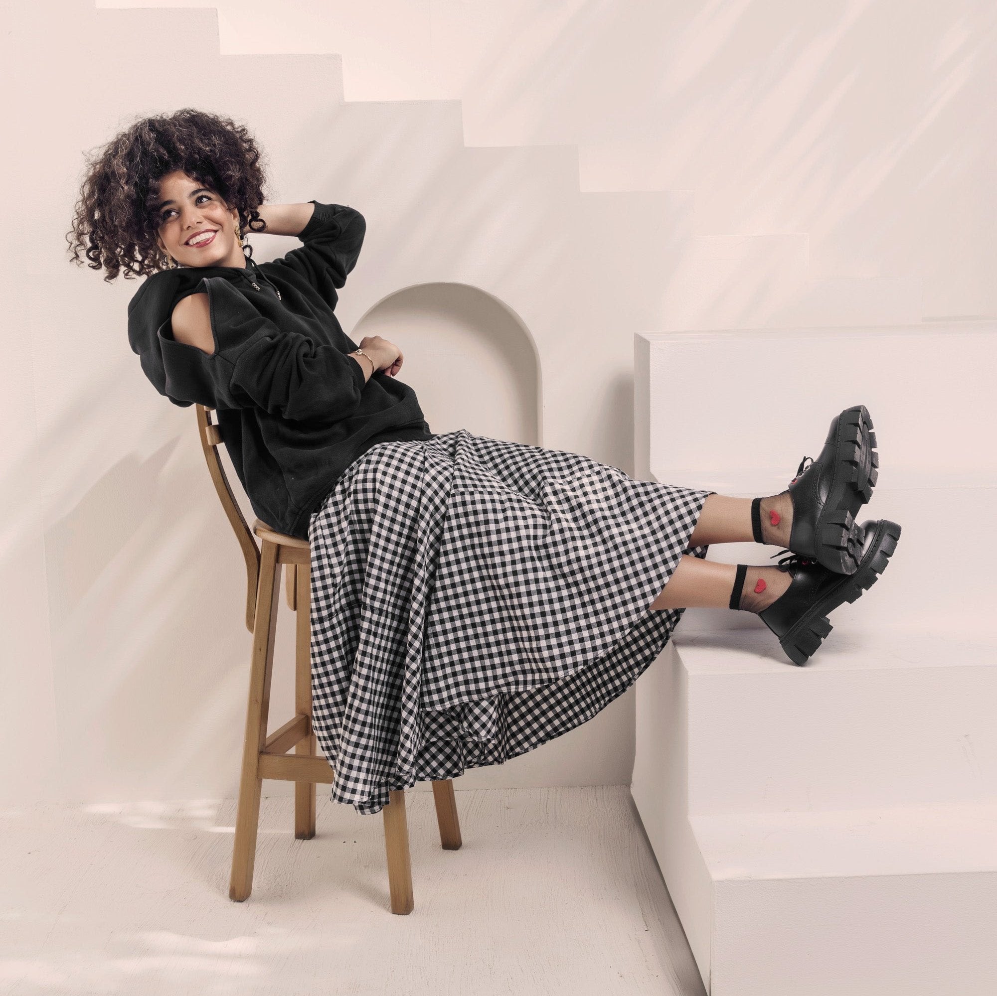 Chunky Sole Black Shoes
