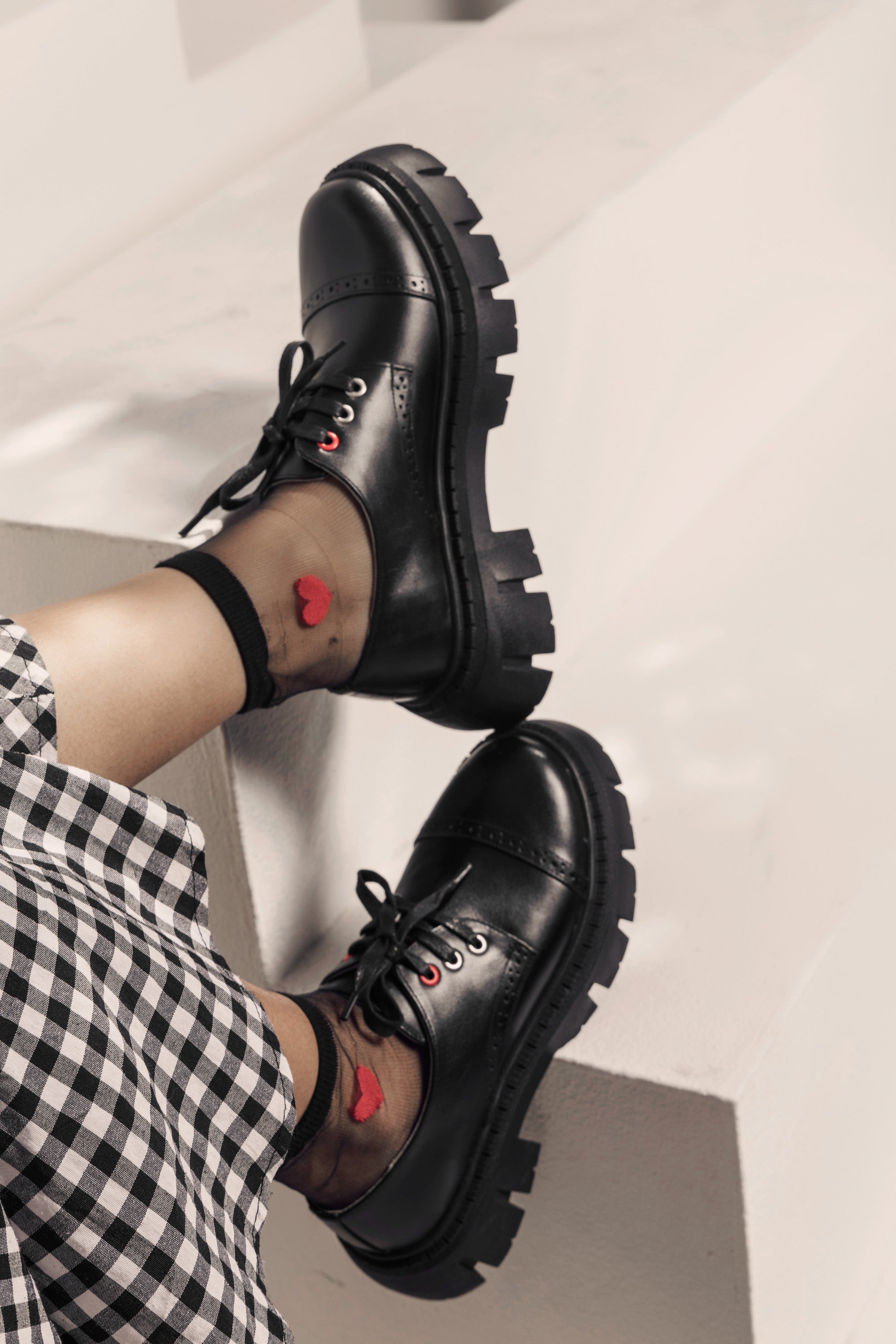 Chunky Sole Black Shoes