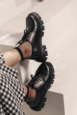 Chunky Sole Black Shoes