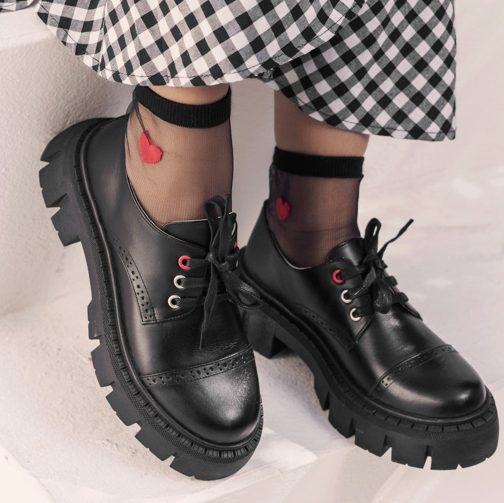 Chunky Sole Black Shoes