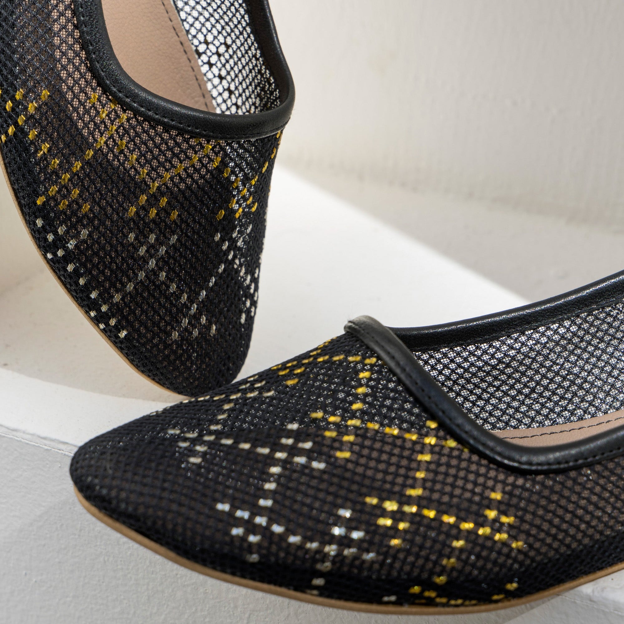 Mesh Tally Ballerinas Black