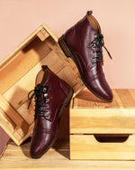 Brogue Boots Burgundy