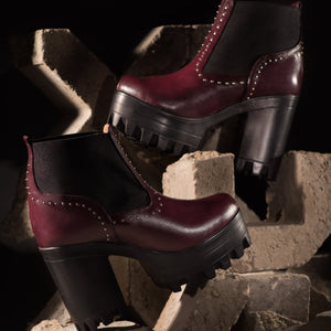 Heels Chelsea Boots Burgundy