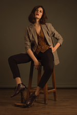 Brogue Ankle Boots Burgundy