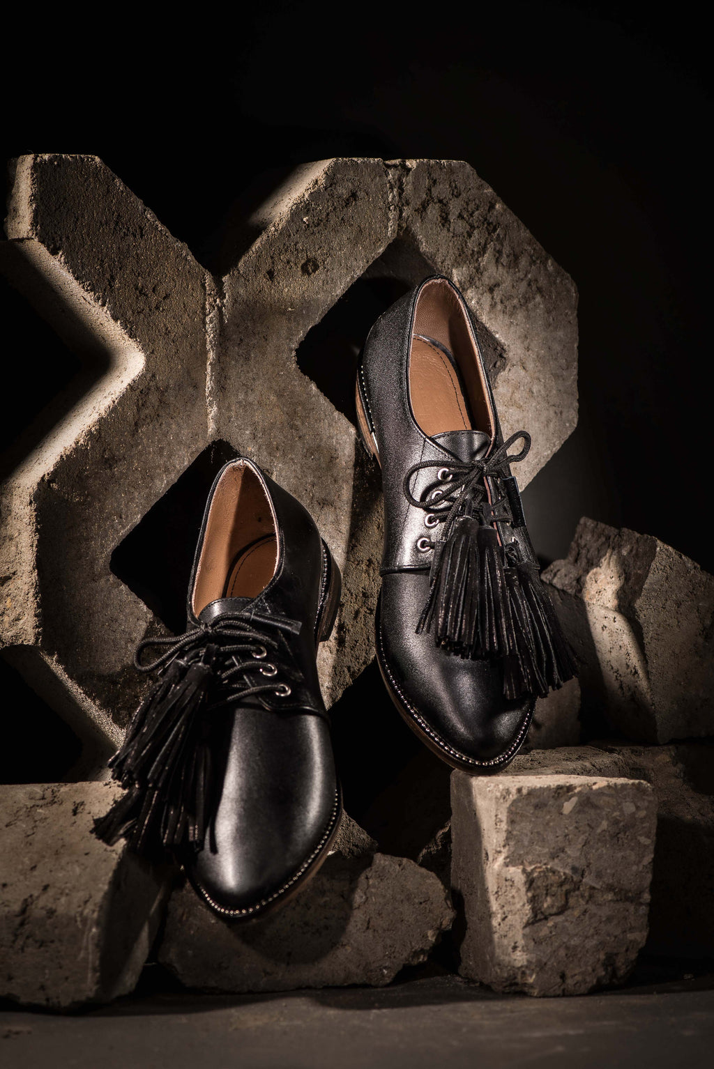 Pointed Oxfords Black
